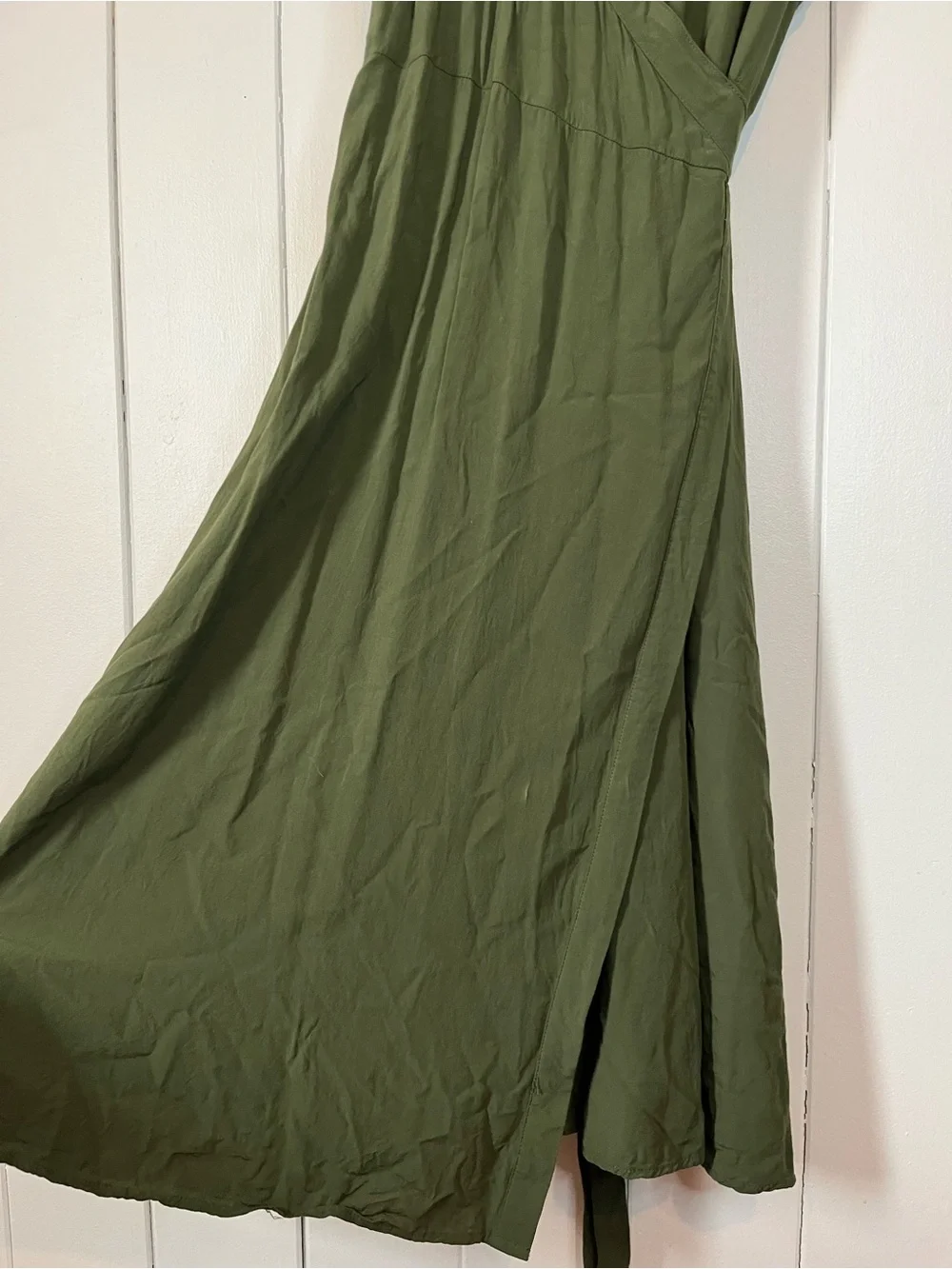 Old Navy Olive Green Maxi Wrap Dress. Size XL. - Picture 2 of 6